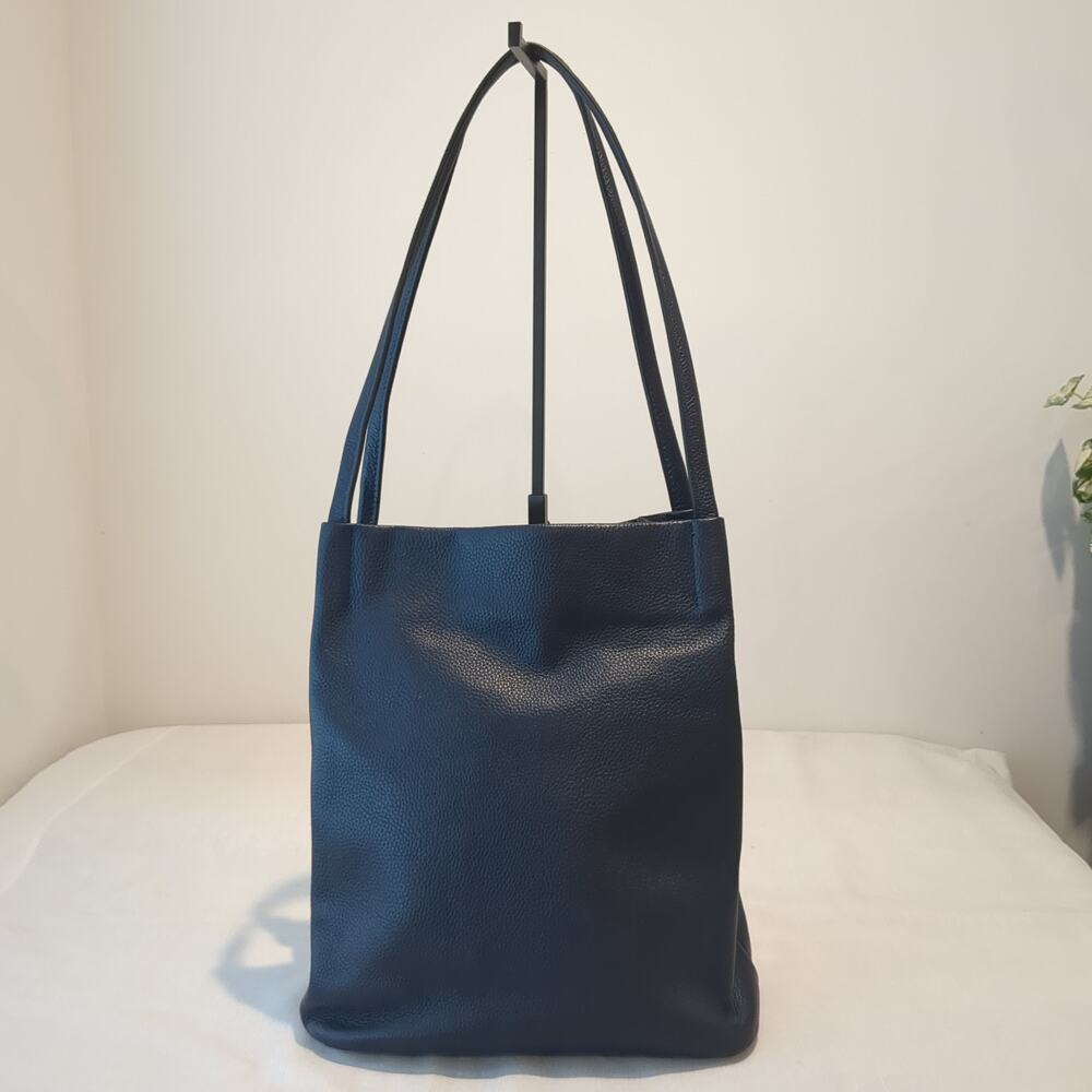 Kattee Women Soft Genuine Leather Totes Shoulder Bag Purses Medium, Dark Blue